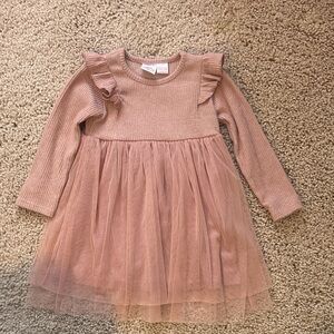 Zara Pink Ruffle tiered Kids Dress